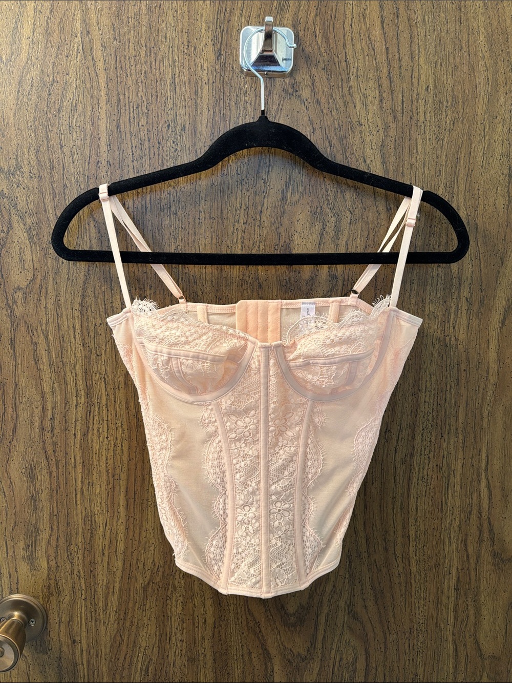 UO Blush Pink Lace Bustier
